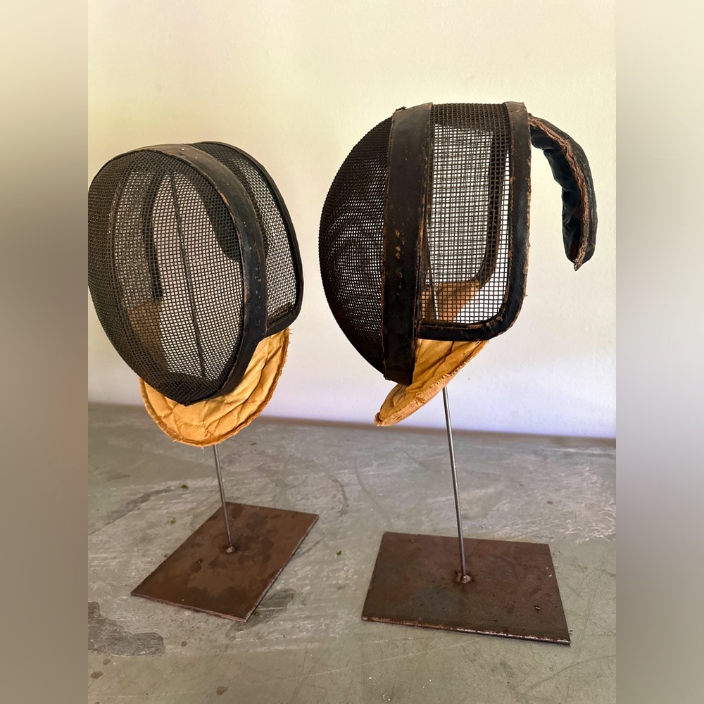 Pair of Antique Fencing Masks